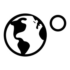 Earth, moon, orbit - icon