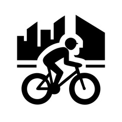 Fototapeta premium cycling man silhouette icon set, cycle silhouette, bicycle silhouette vector, bicycle man silhouette, sport, racing
