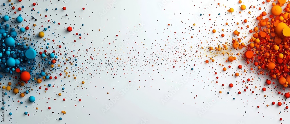 Poster playful geometric abstract background with colorful dots and lines evoking creativity and fun