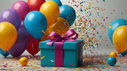 Celebration in a Box: Elegant Gift Packaging with Floating Balloons