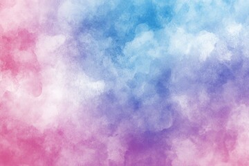 Fototapeta premium Soft pastel colors blend in a dreamy watercolor texture, creating a calming and artistic background with shades of pink, blue, and purple