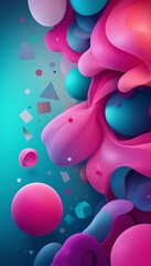 Fototapeta premium Abstract Colorful Fluid Shapes Background Design