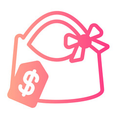 Purse gradient icon