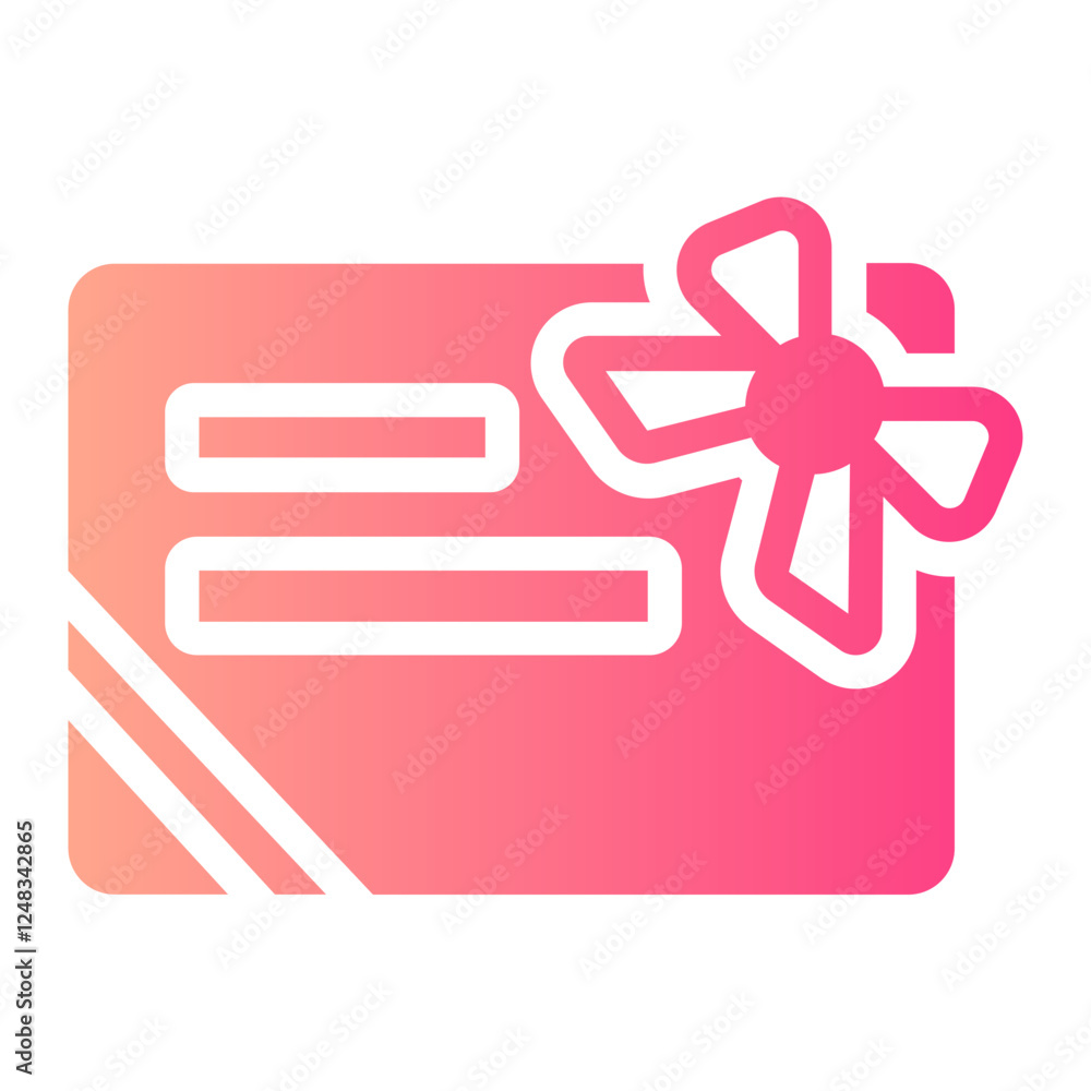 Wall mural gift card gradient icon