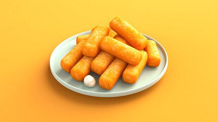 Mozzarella Sticks isometric 3D