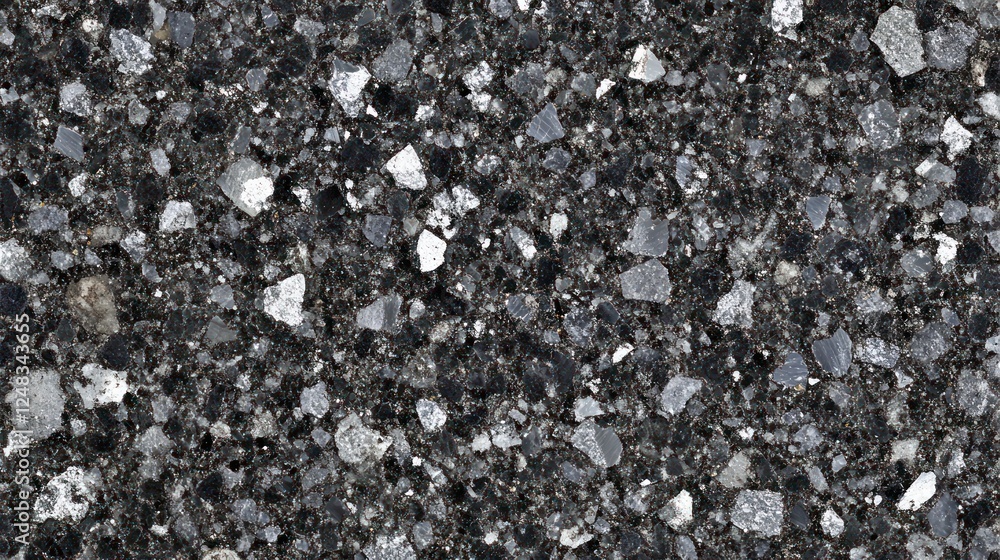 Aufkleber dark granite surface with grey and white aggregate