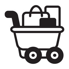 shopping cart glyph icon