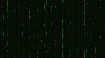 green binary code background