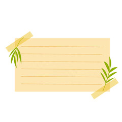 Sticky Note with Leaf Decoratioon