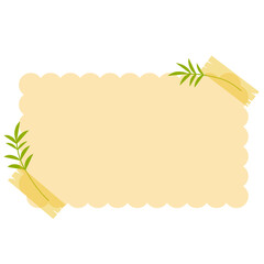 Sticky Note with Leaf Decoratioon