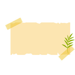 Sticky Note with Leaf Decoratioon