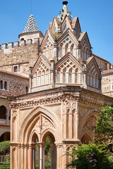 Fototapeta premium Saint Mary Guadalupe church cloisterr. Caceres, Extremadura. Spain