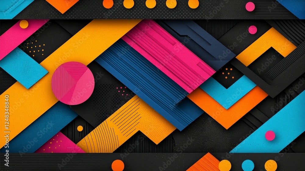 Poster abstract colorful geometric pattern design