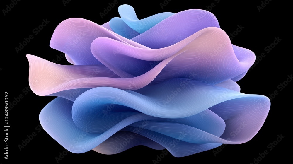 Poster abstract geometric shape with gradient colors