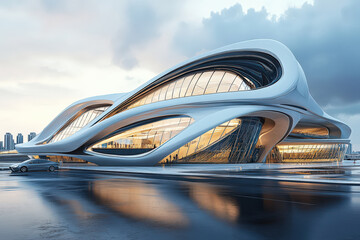 Obraz premium Sleek airport design reflects ambition