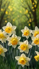Fototapeta premium yellow daffodils in spring