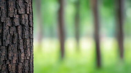 Obraz premium Close up of tree trunk with blurred background showing rubber plantation hand tapping technique