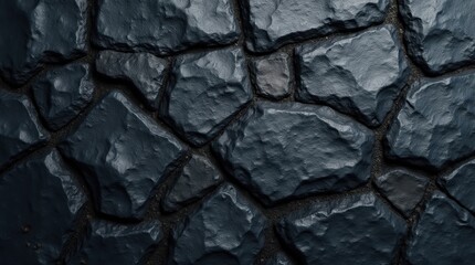 Rough Texture of Dark Basalt Volcanic Rock