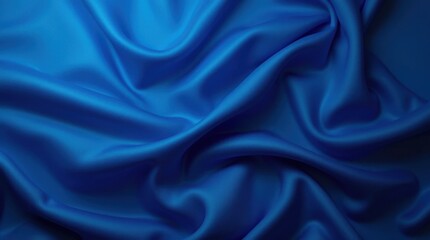 Obraz premium Smooth Satin Deep Blue Abstract Background with Light Reflections