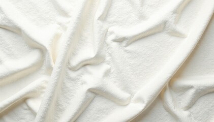Aged white linen, panoramic view, smooth seamless texture, image, antique