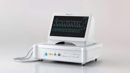 Modern medical monitor displaying vital signs on a screen.