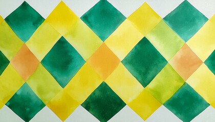 ポップでかわいいカラフルな抽象画イラスト（水彩画）