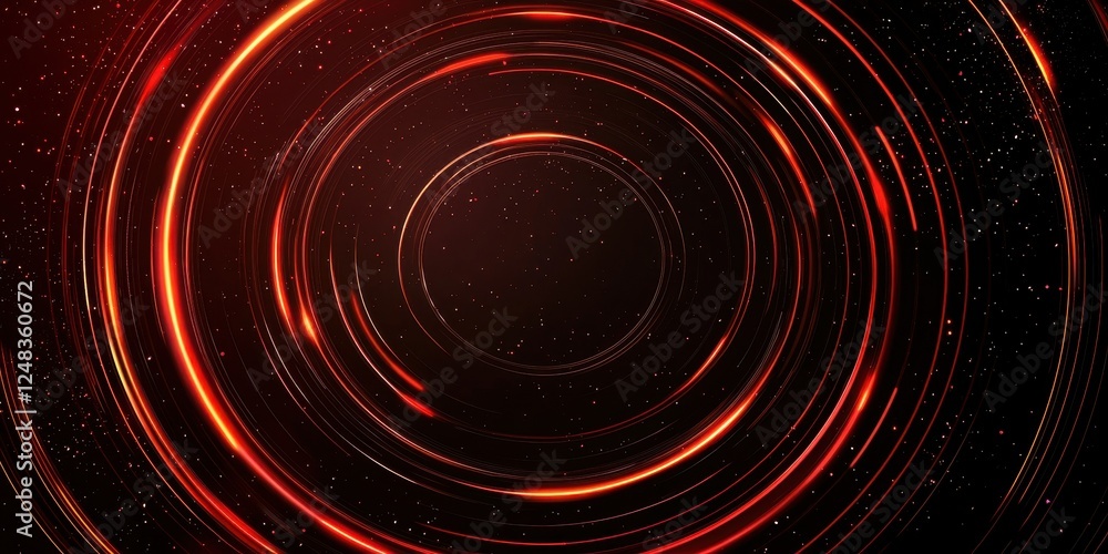 Aufkleber A swirling pattern of red and black, resembling a cosmic tunnel or vortex, with subtle sparkling details, creating a dynamic and mesmerizing visual effect.