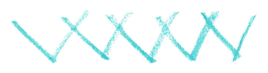 light blue pencil strokes isolated on transparent background