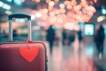 Valentine's Day Background, travel tourism honeymoon concept image with copy space 