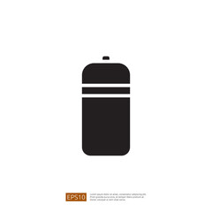 Stylized Black Water Bottle Icon Representing Hydration and Modern Design for Everyday Use in Sport and Outdoor Activities