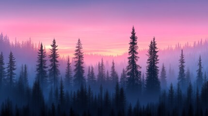 Obraz premium Stunning pink sunset sky, a breathtaking vista of color and serenity for backgrounds wallpapers