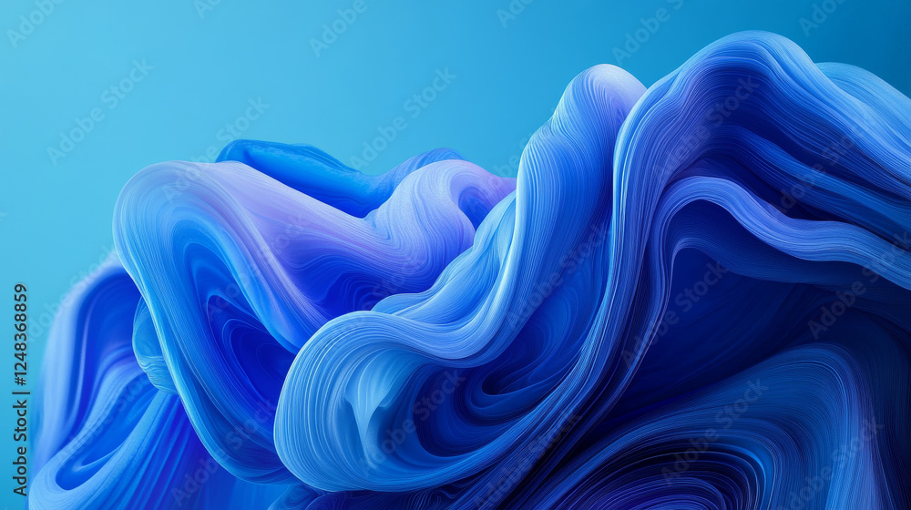 Poster natural blue 3d liquid bubbles abstract background with empty blank copyspace to add your content 3d