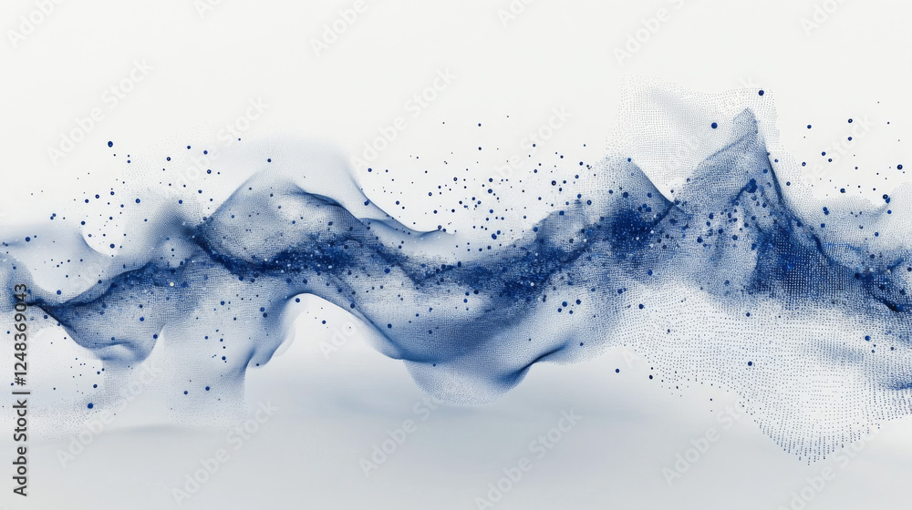 Poster big data concept blue program code white and grey background 3d render illustration