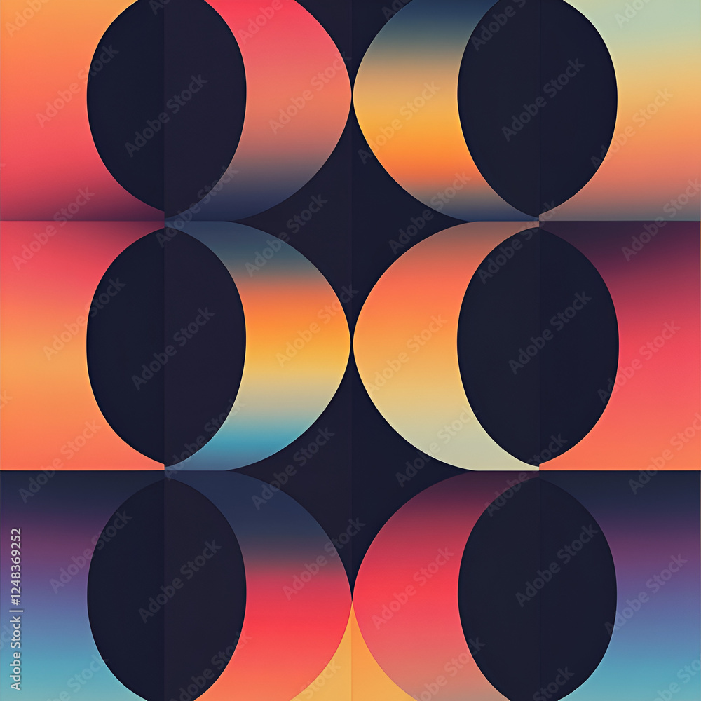 Poster abstract geometric pattern: a vibrant and eye-catching abstract geometric pattern with a captivating