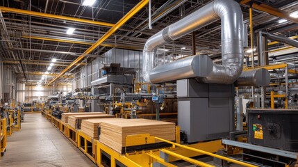 Industrial Wood Processing Factory Production Line