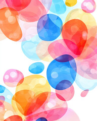 Colorful abstract shapes create vibrant and playful design