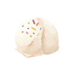 水彩で描いたアイスクリームのイラスト