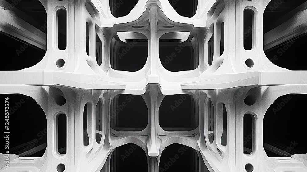 Poster abstract white architectural structure design