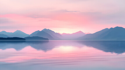 sunrise over the lake