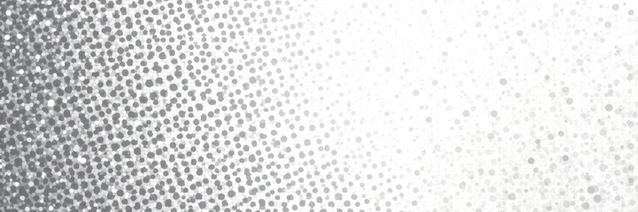Light gray halftone dots fade to white, grunge texture , pattern, effect, photographic