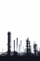 Obraz premium Minimalist refinery design featuring clean lines and a sleek, modern aesthetic for a contemporary industrial look.