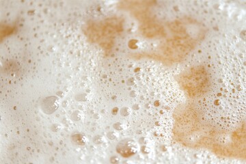Close-Up Foam and Bubbles of Cappuccino