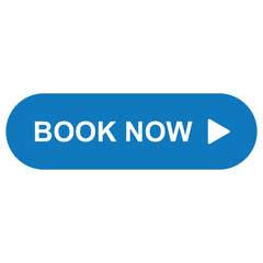 Blue Book Now Button with Icon - Isolated on White Background