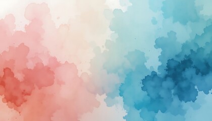 Obraz premium Abstract Watercolor Background with Pink and Blue Blended Textures