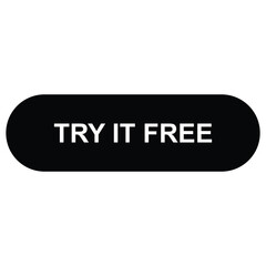 Try It Free Button  Vector Illustration on White Background