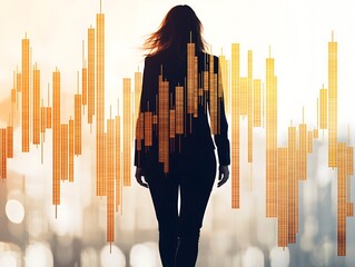 A silhouette of a person stands against a bright background, overlaid with soundwave graphics, symbolizing communication and data analysis.
