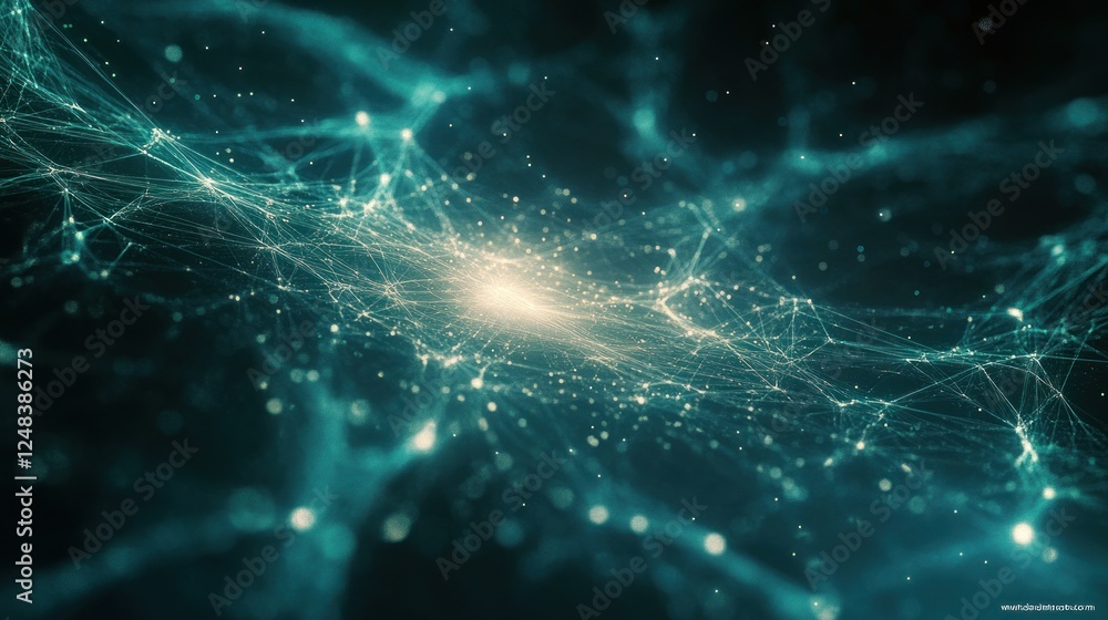Poster Abstract Network Visualization Showing Interconnected Nodes