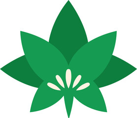 Isolated green floral eco Logo