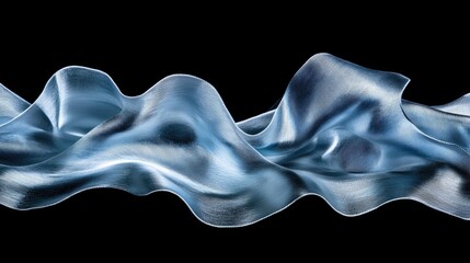 Obraz premium A dynamic wave of interwoven ribbons, representing synergy and collaboration