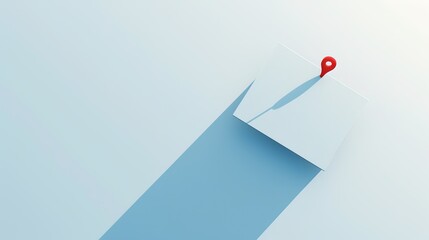 red push pin text box on a white background